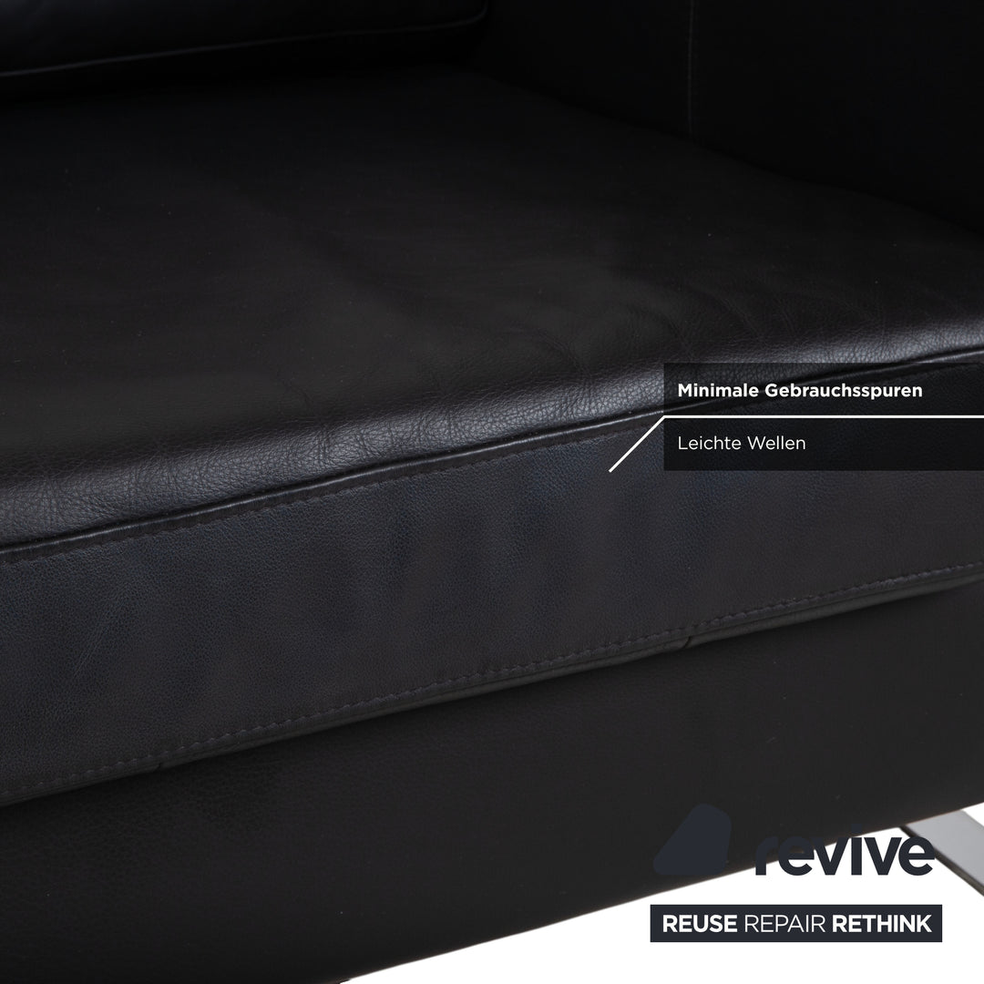 BoConcept Indivi Leder Zweisitzer Schwarz Sofa Couch