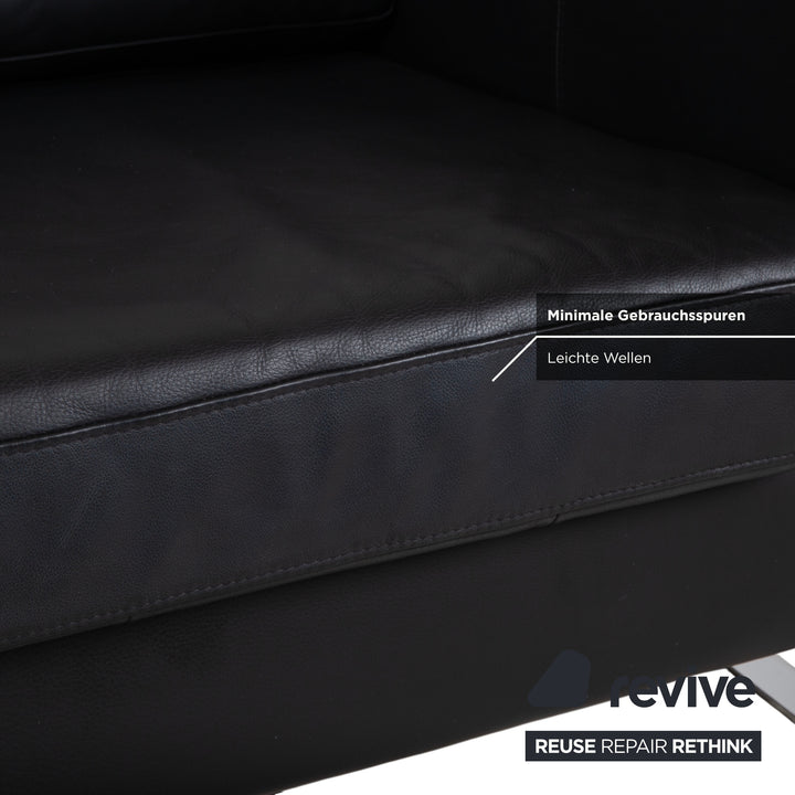 BoConcept Indivi Leder Zweisitzer Schwarz Sofa Couch