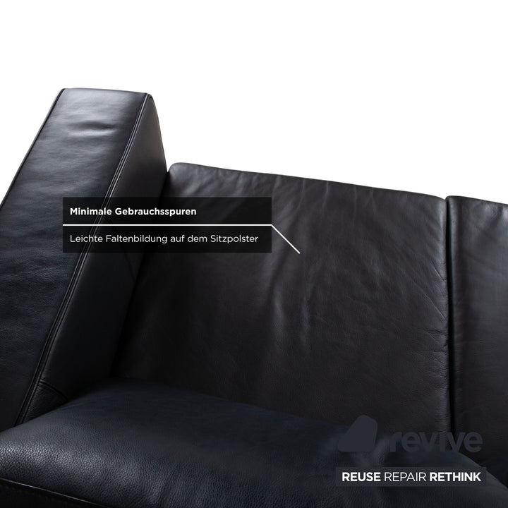 BoConcept Indivi Leder Zweisitzer Schwarz Sofa Couch