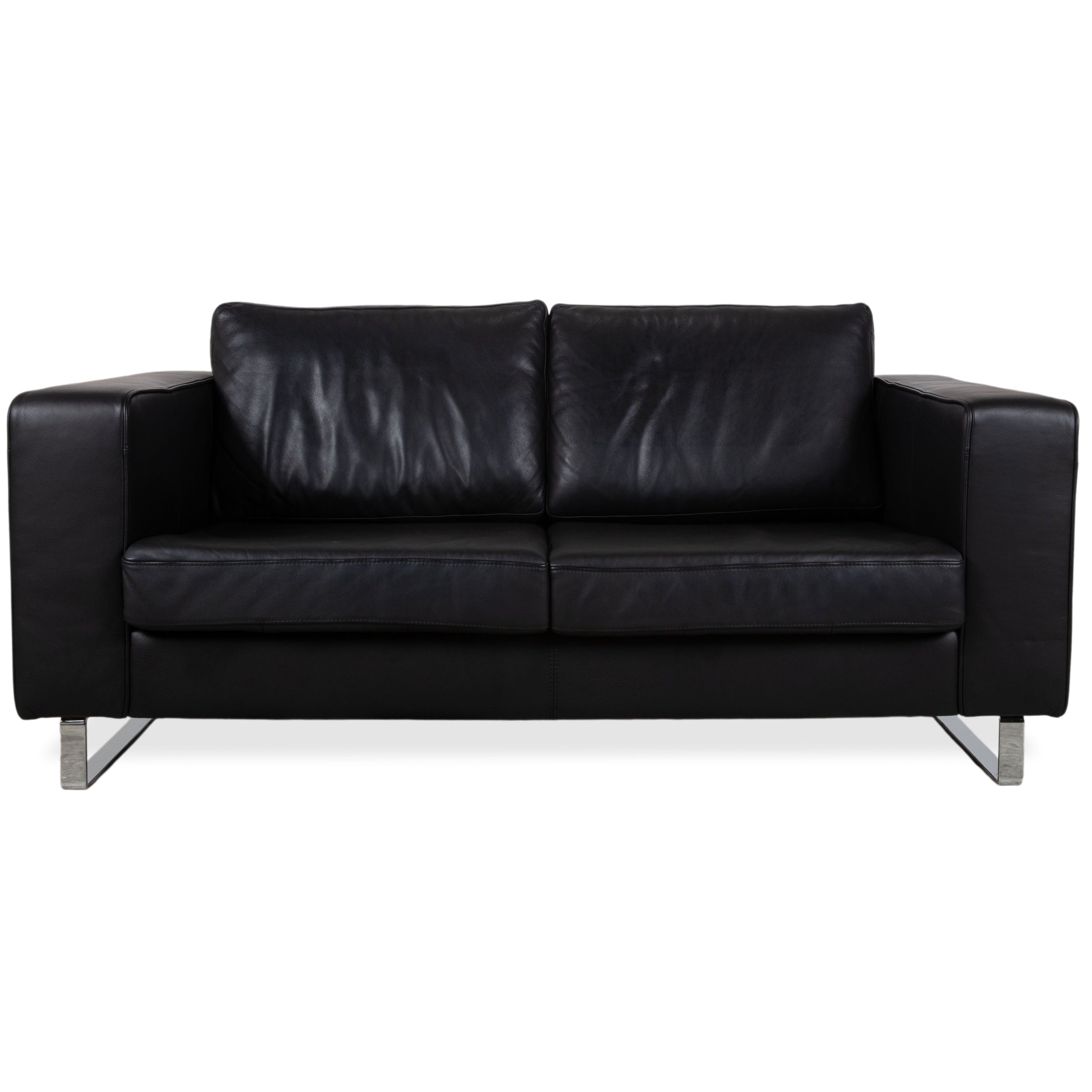 BoConcept Indivi Leder Zweisitzer Schwarz Sofa Couch