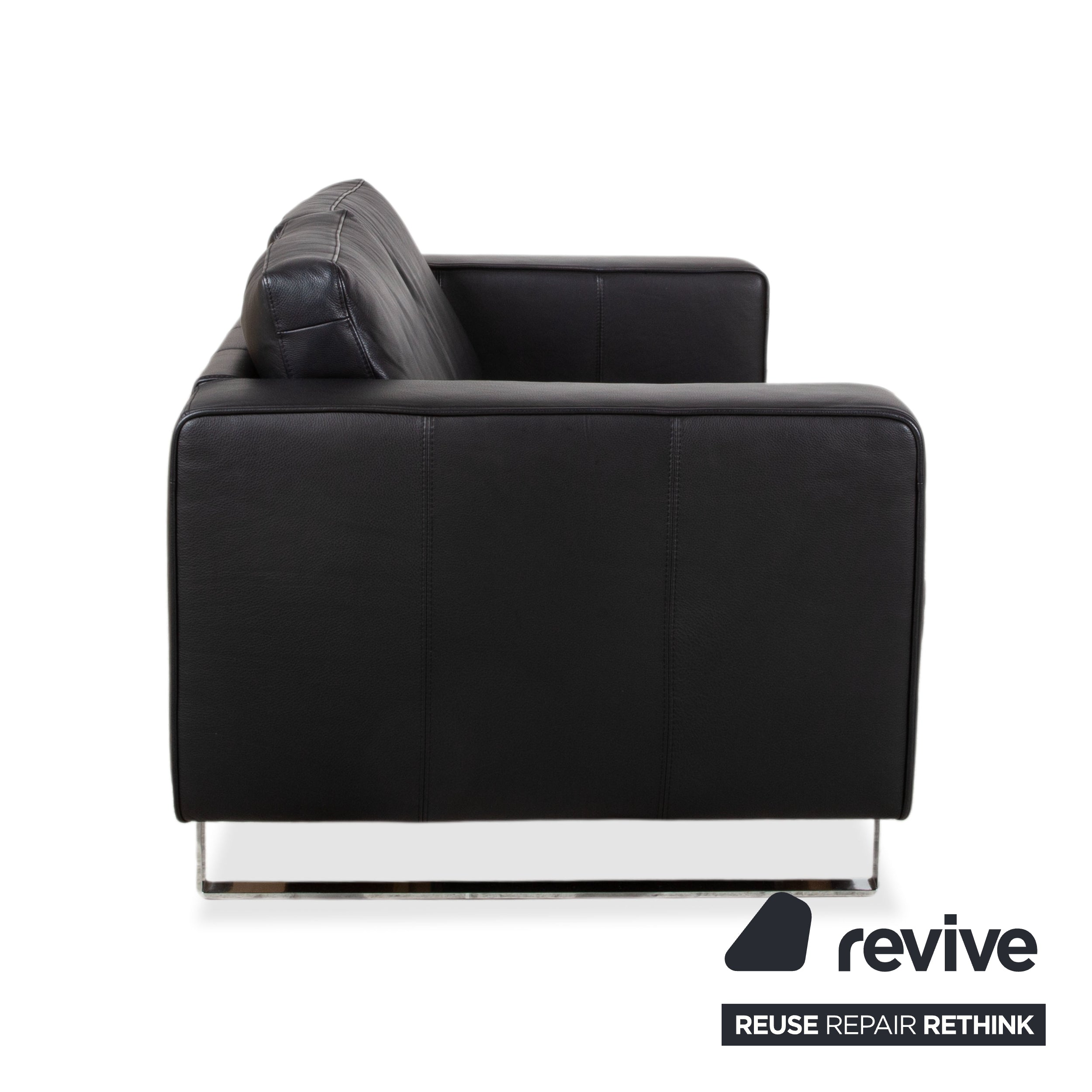 BoConcept Indivi Leder Zweisitzer Schwarz Sofa Couch