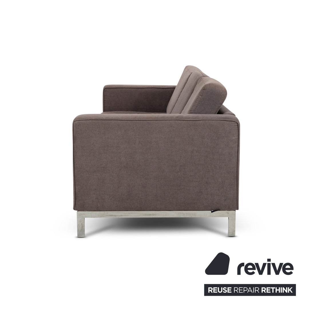 BoConcept Indivi Fabric Three-Seater Gray Brown Sofa Couch