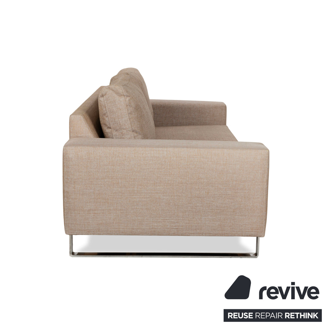 BoConcept Indivi Stoff Dreisitzer Sofa Couch Grau Beige