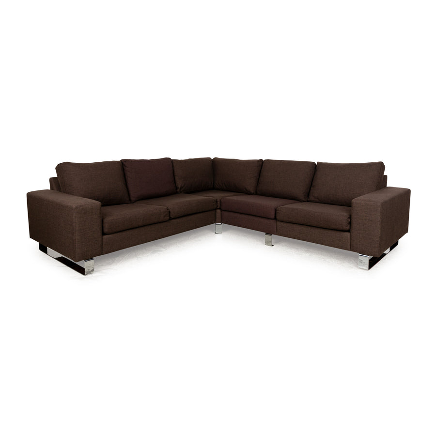 Canapé d'angle en tissu BoConcept Indivi marron