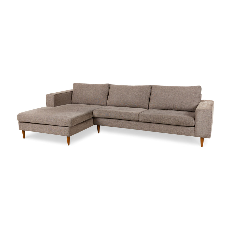 BoConcept Indivi Stoff Ecksofa Grau Beige Recamiere Links Sofa Couch