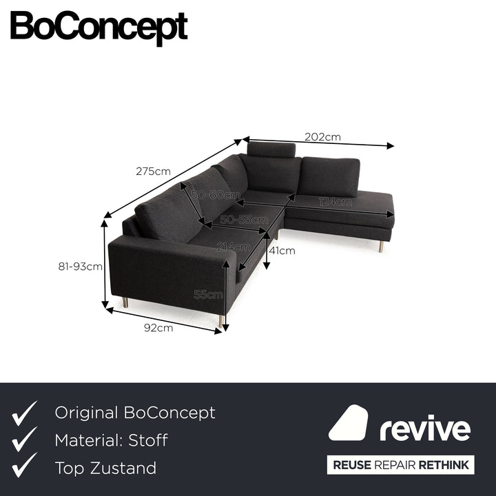 BoConcept Indivi Stoff Ecksofa Grau Sofa Couch