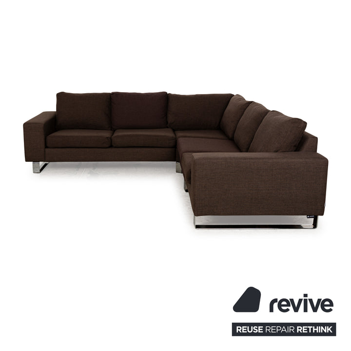 BoConcept Indivi Stoff Sofa Garnitur Braun Ecksofa Hocker Couch