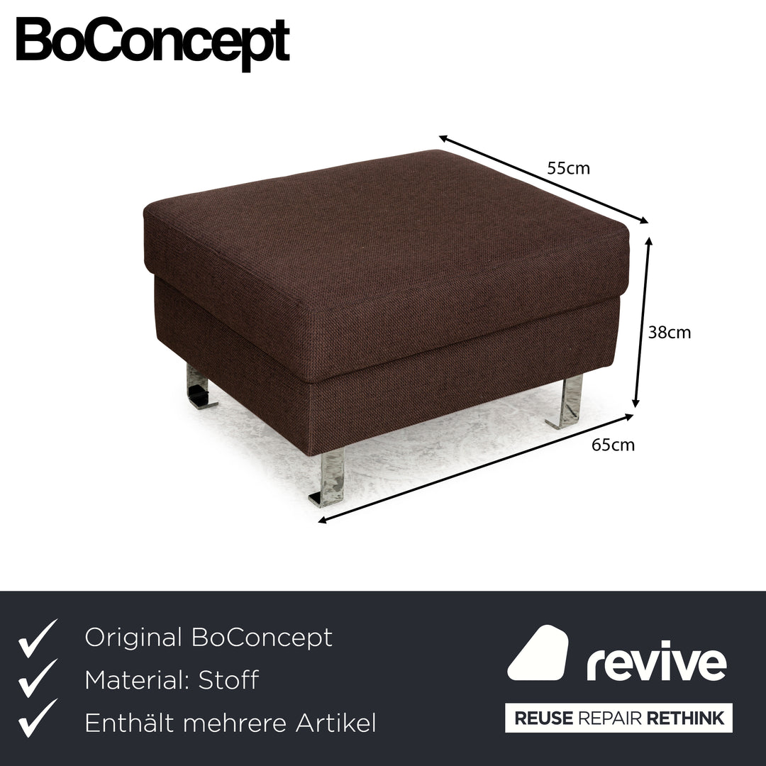 BoConcept Indivi Stoff Sofa Garnitur Braun Ecksofa Hocker Couch