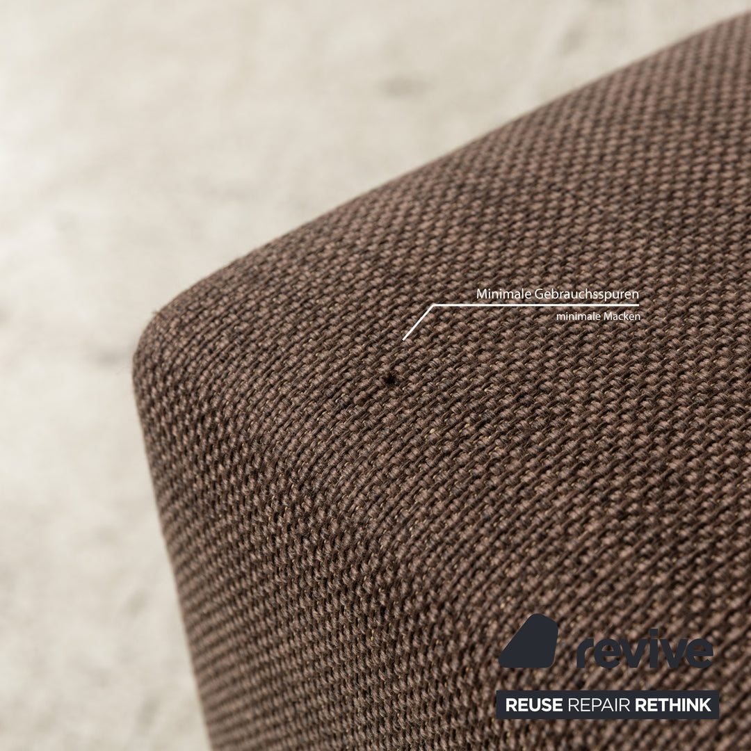 BoConcept Indivi Stoff Sofa Garnitur Braun Ecksofa Hocker Couch