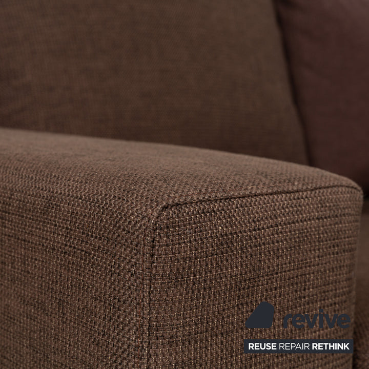 BoConcept Indivi Stoff Sofa Garnitur Braun Ecksofa Hocker Couch