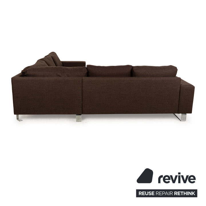 BoConcept Indivi Stoff Sofa Garnitur Braun Ecksofa Hocker Couch