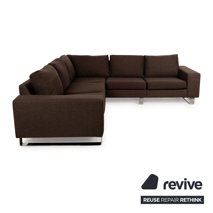 BoConcept Indivi Stoff Sofa Garnitur Braun Ecksofa Hocker Couch