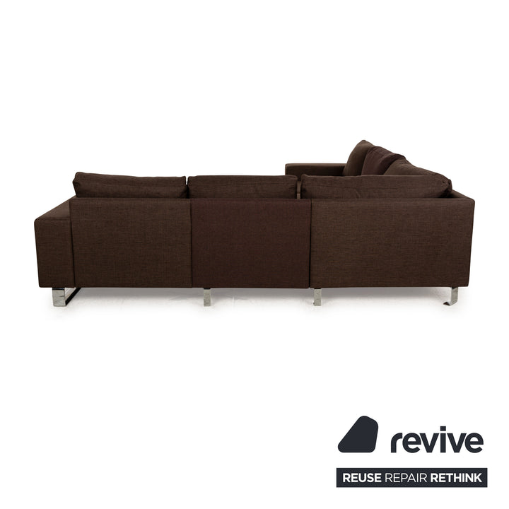 BoConcept Indivi Stoff Sofa Garnitur Braun Ecksofa Hocker Couch