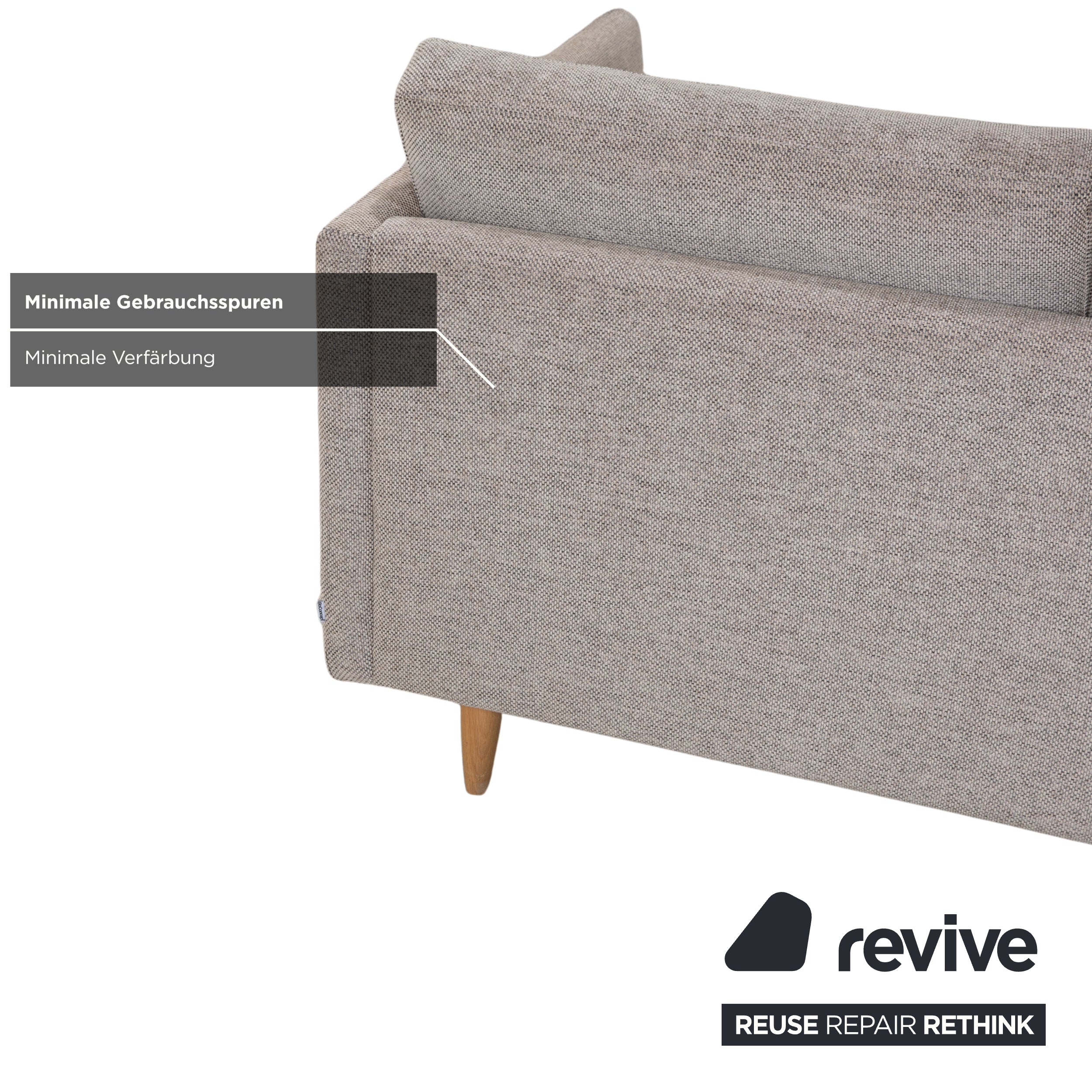 BoConcept Indivi Fabric Two-Seater Grey Sofa Couch