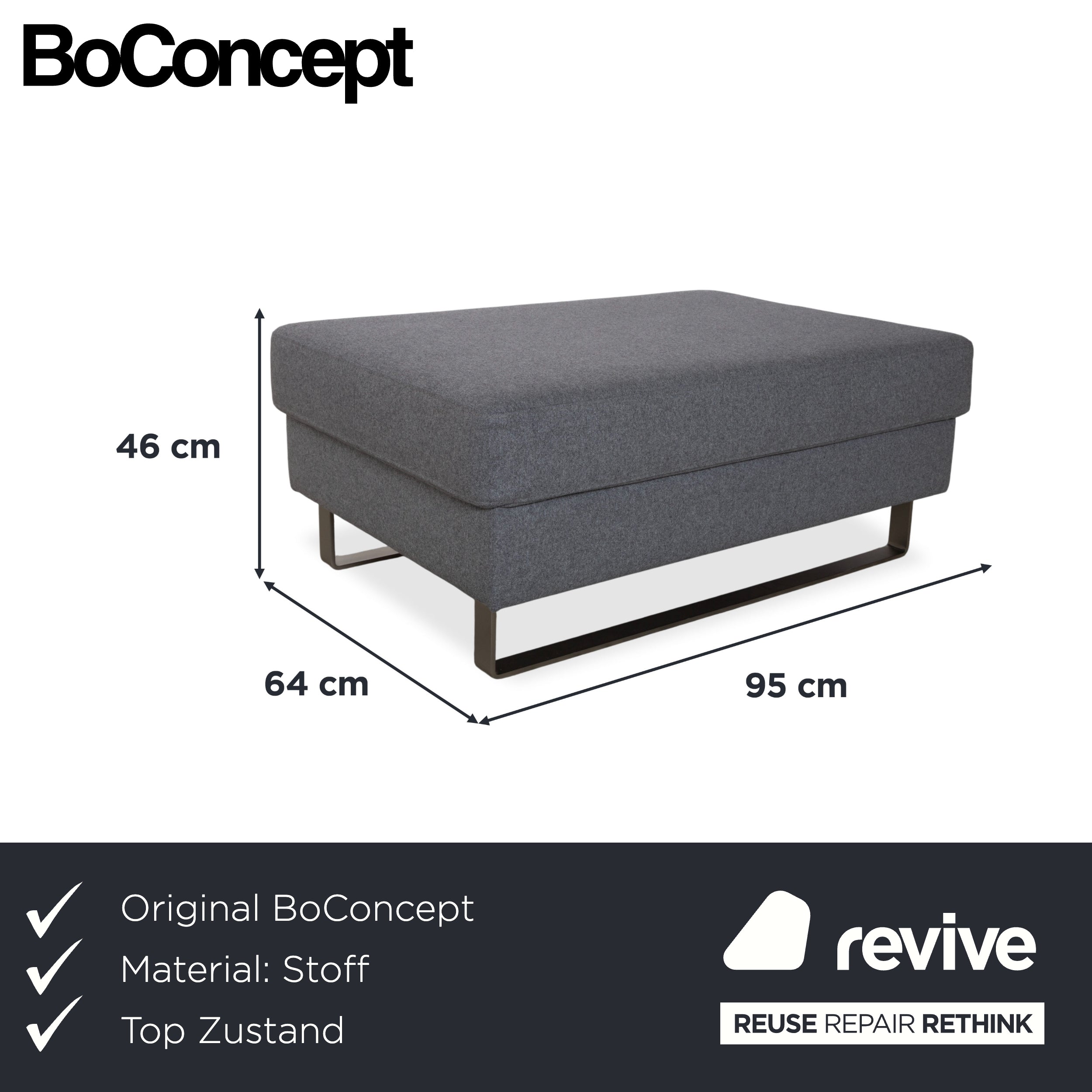 BoConcept Individi Fabric Grey Stool