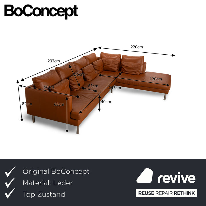 BoConcept Istra Canapé d'angle en cuir Marron Canapé