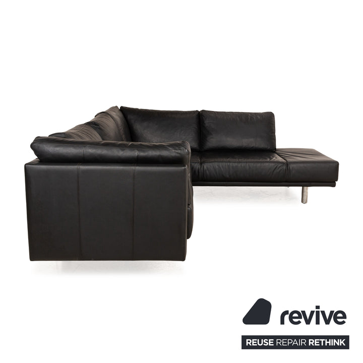 BoConcept Leather Corner Sofa Black Sofa Couch