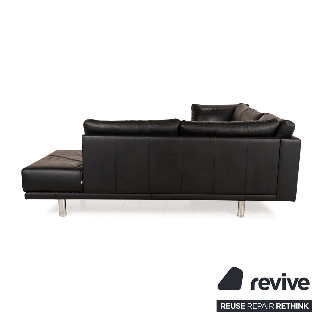 BoConcept Leather Corner Sofa Black Sofa Couch