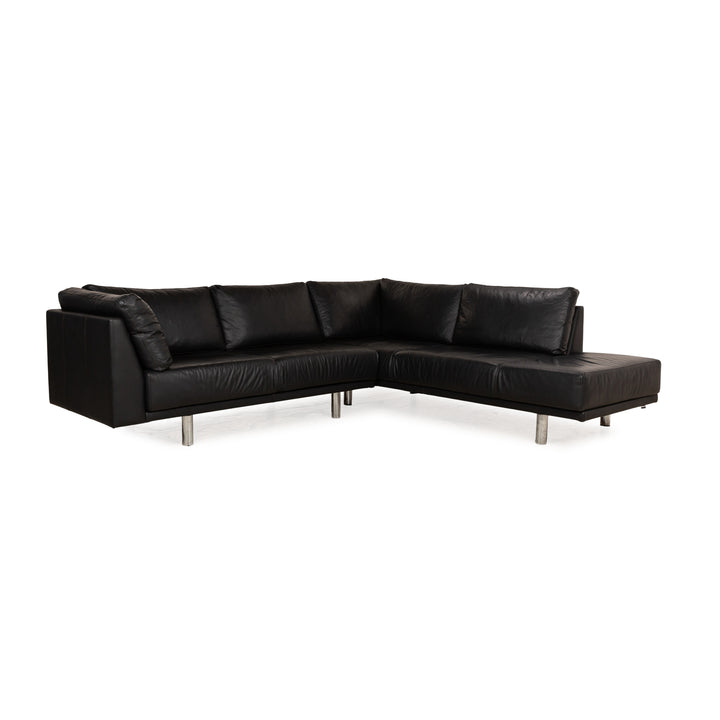 BoConcept Leather Corner Sofa Black Sofa Couch