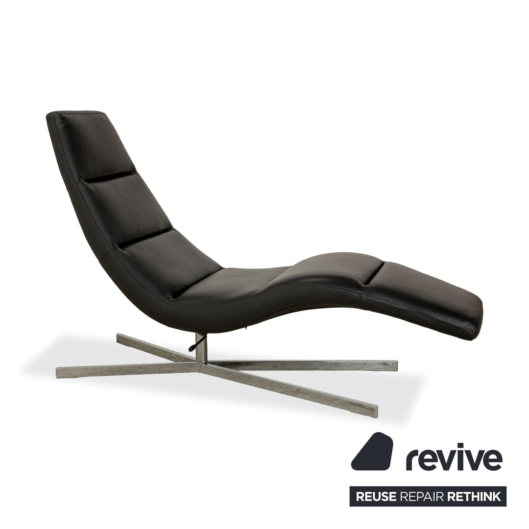 BoConcept Leder Liege Schwarz manuelle Funktion Relaxliege