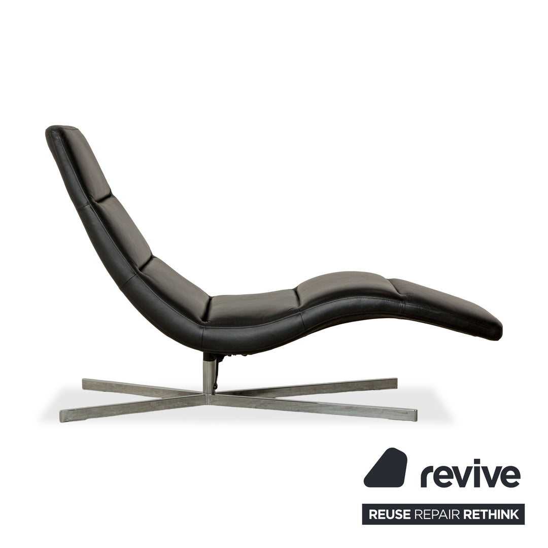 BoConcept Leder Liege Schwarz manuelle Funktion Relaxliege