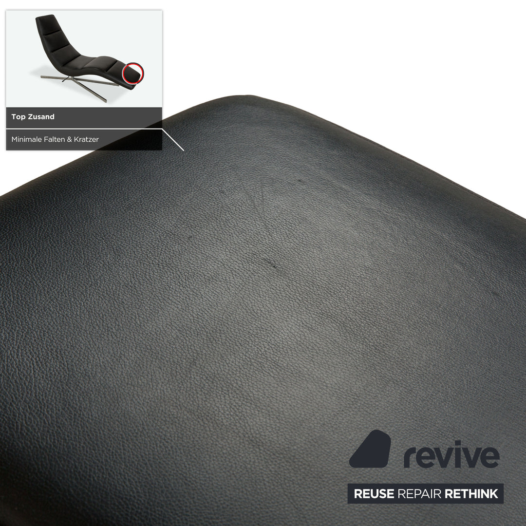 BoConcept Leder Liege Schwarz manuelle Funktion Relaxliege