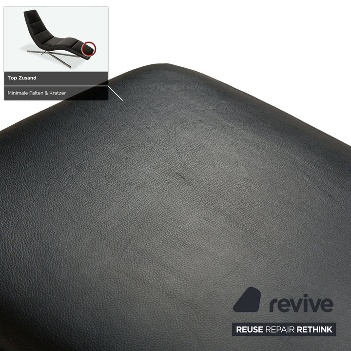 BoConcept Leder Liege Schwarz manuelle Funktion Relaxliege