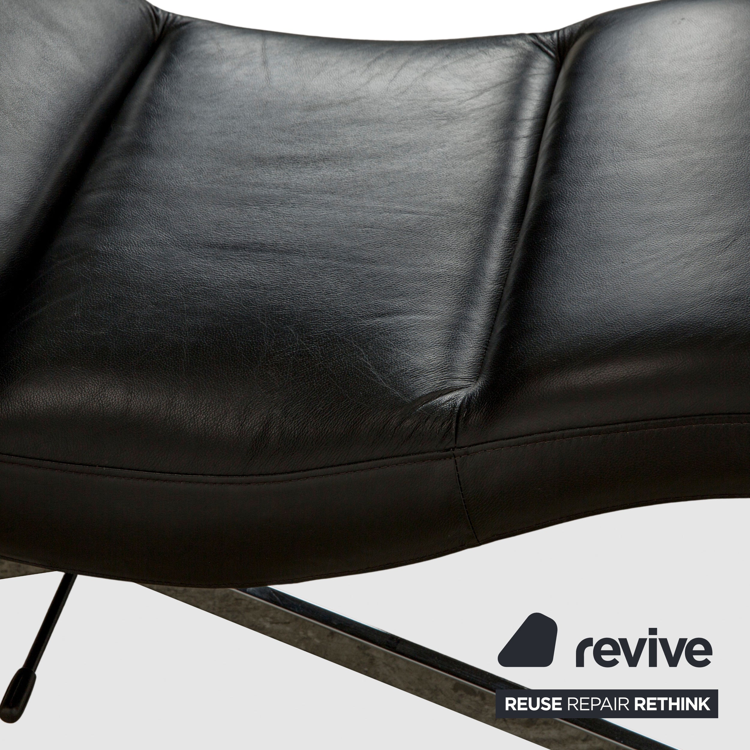 BoConcept Leder Liege Schwarz manuelle Funktion Relaxliege