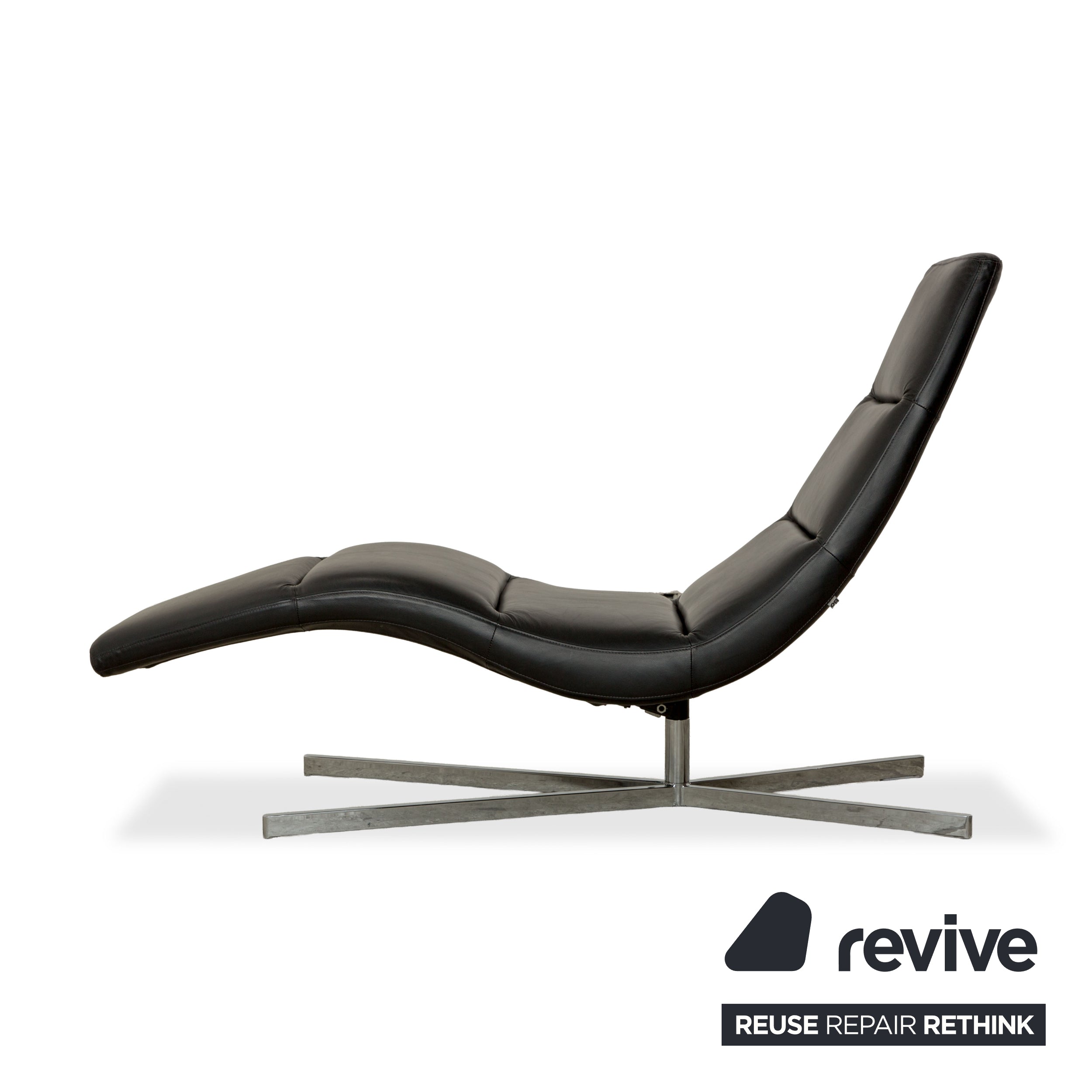 BoConcept Leder Liege Schwarz manuelle Funktion Relaxliege