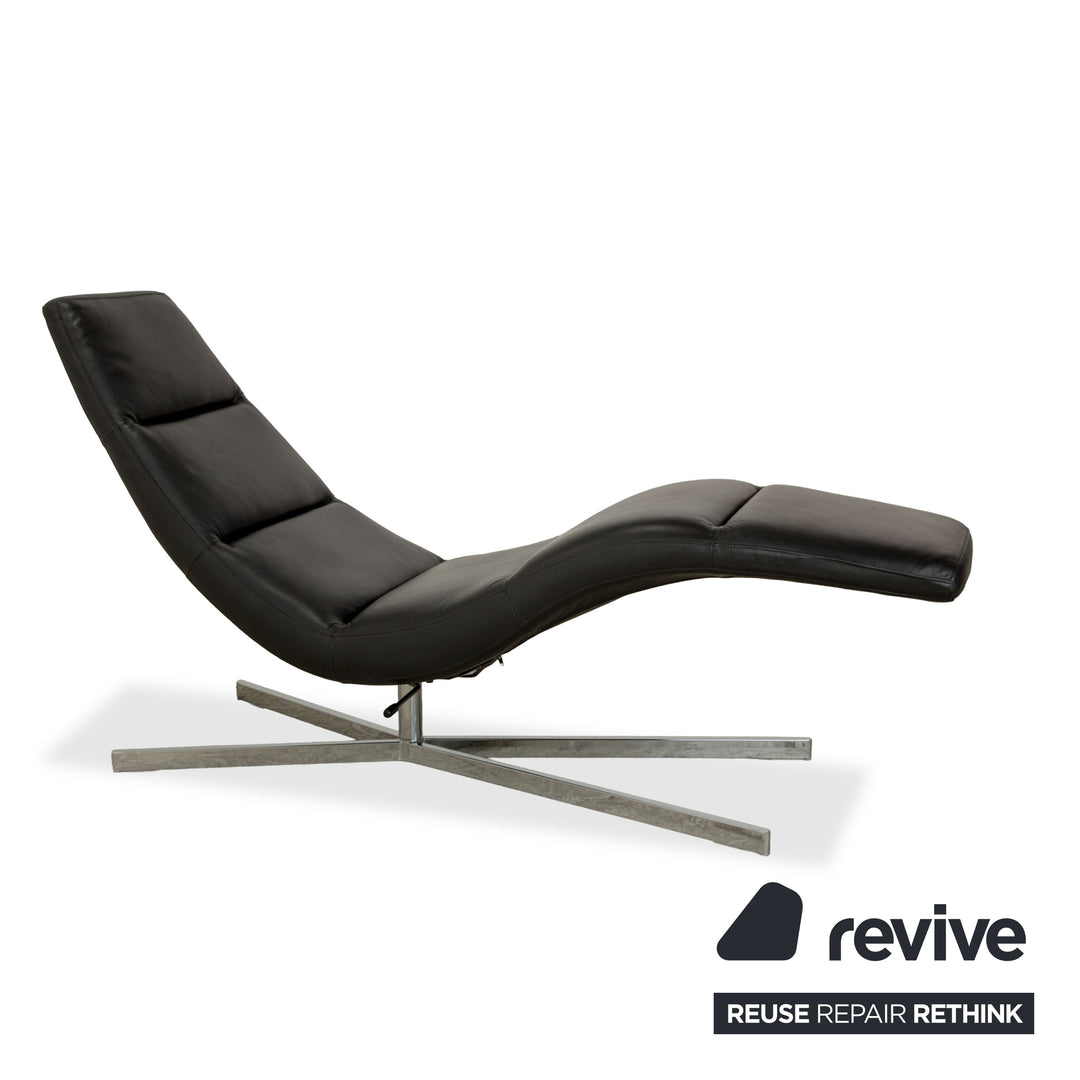 BoConcept Leder Liege Schwarz manuelle Funktion Relaxliege