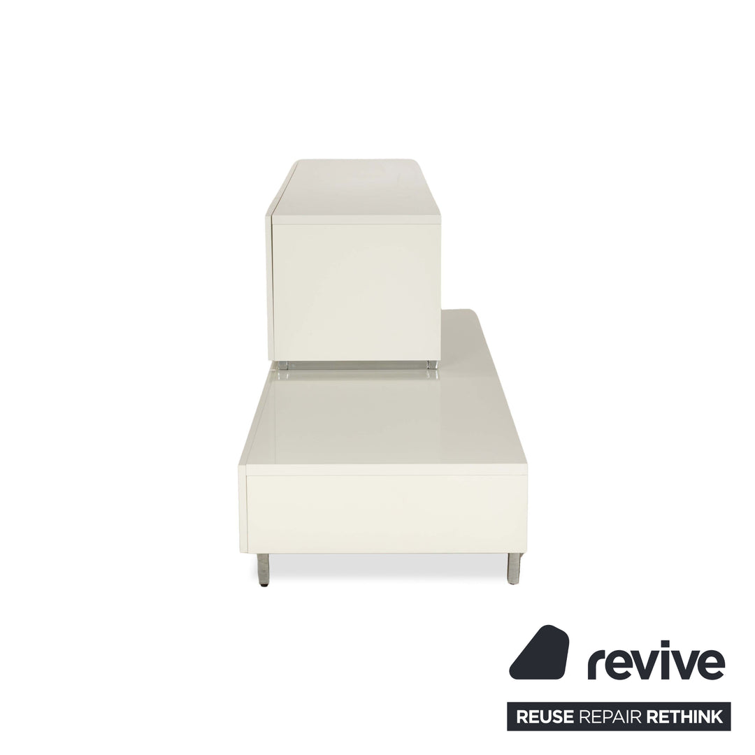 BoConcept Lugano Holz Sideboard Weiß Creme