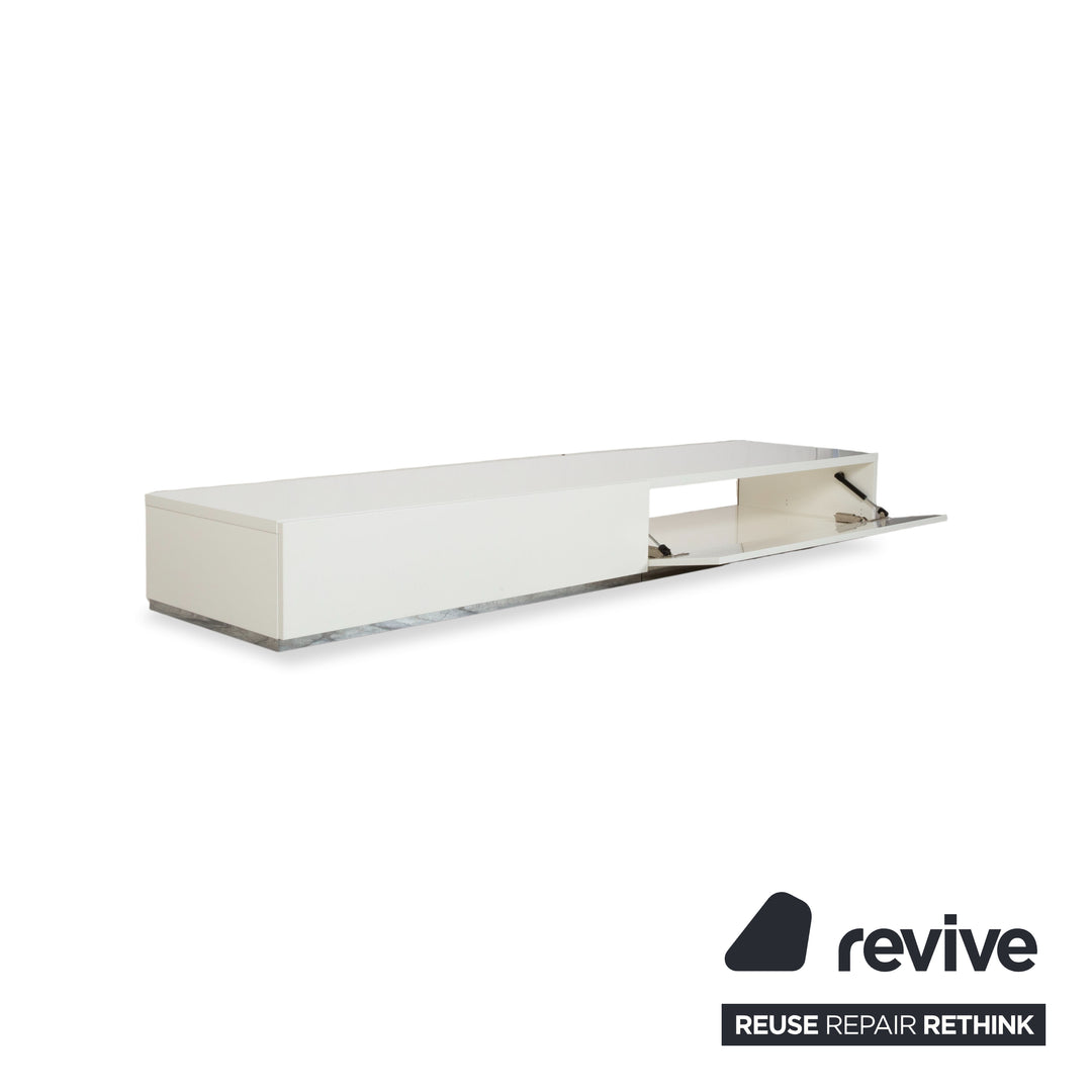 BoConcept Lugano Holz Sideboard Weiß Chrom TV-Board Lowboard