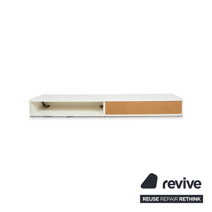 BoConcept Lugano Holz Sideboard Weiß Chrom TV-Board Lowboard