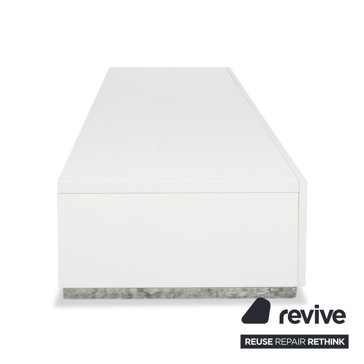 BoConcept Lugano Holz Sideboard Weiß Chrom TV-Board Lowboard