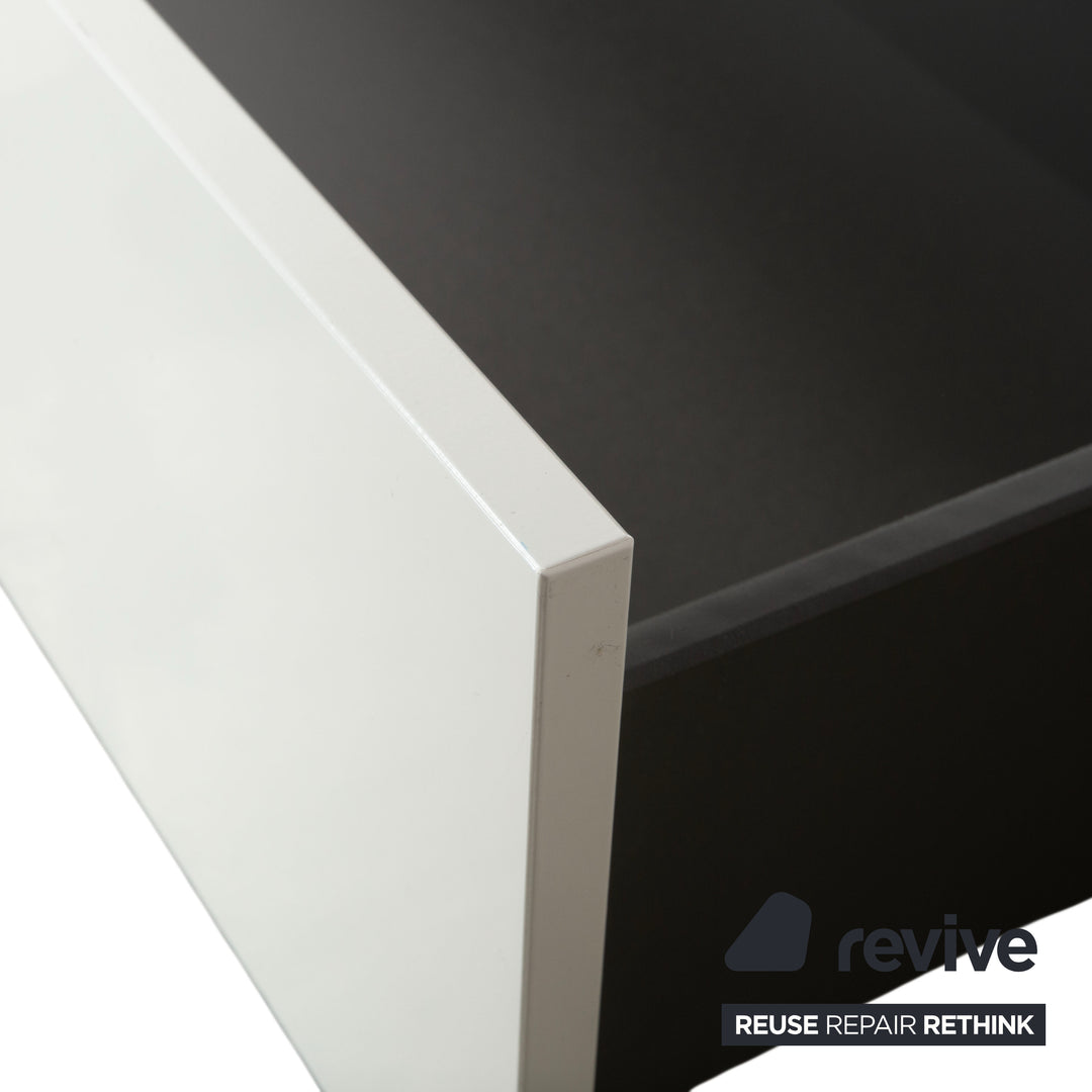 BoConcept Lugano Holz Sideboard Weiß Chrom TV-Board Lowboard