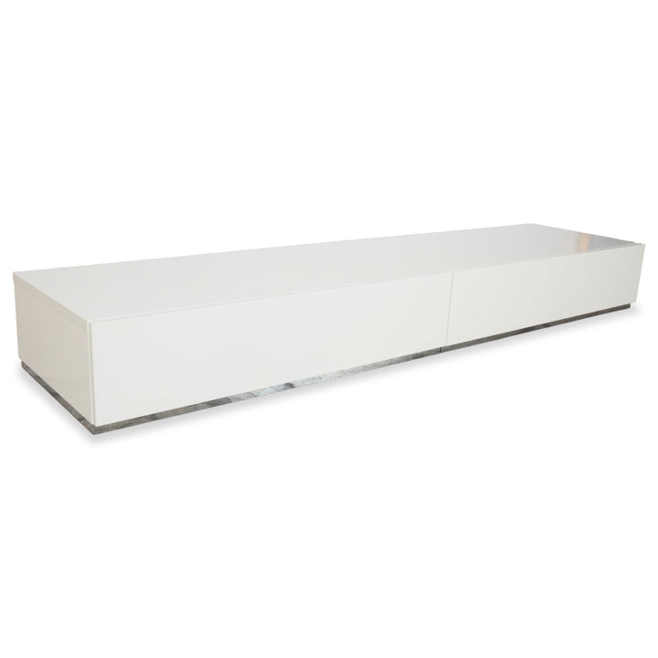 BoConcept Lugano Wood Sideboard White Chrome TV Unit Lowboard