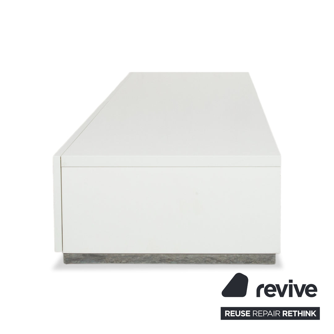 BoConcept Lugano Wood Sideboard White Chrome TV Unit Lowboard