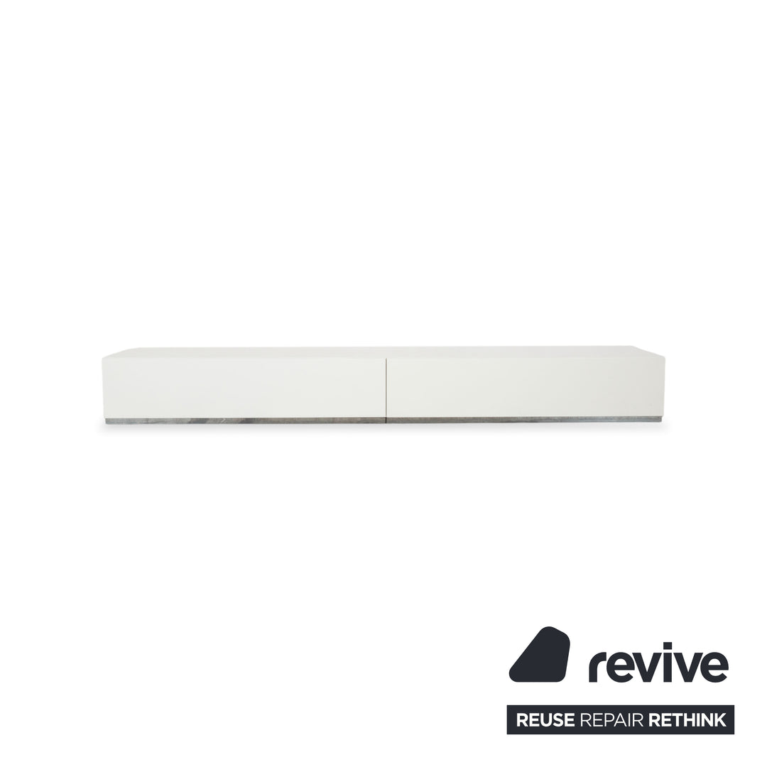 BoConcept Lugano Wood Sideboard White Chrome TV Unit Lowboard