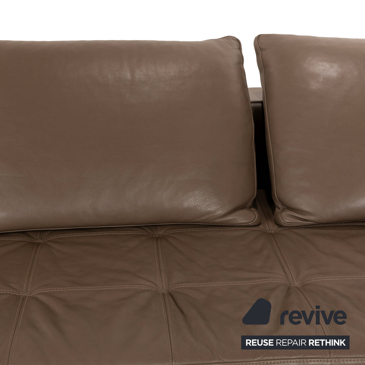 BoConcept Mezzo Canapé d'angle en cuir marron gris Récamière gauche