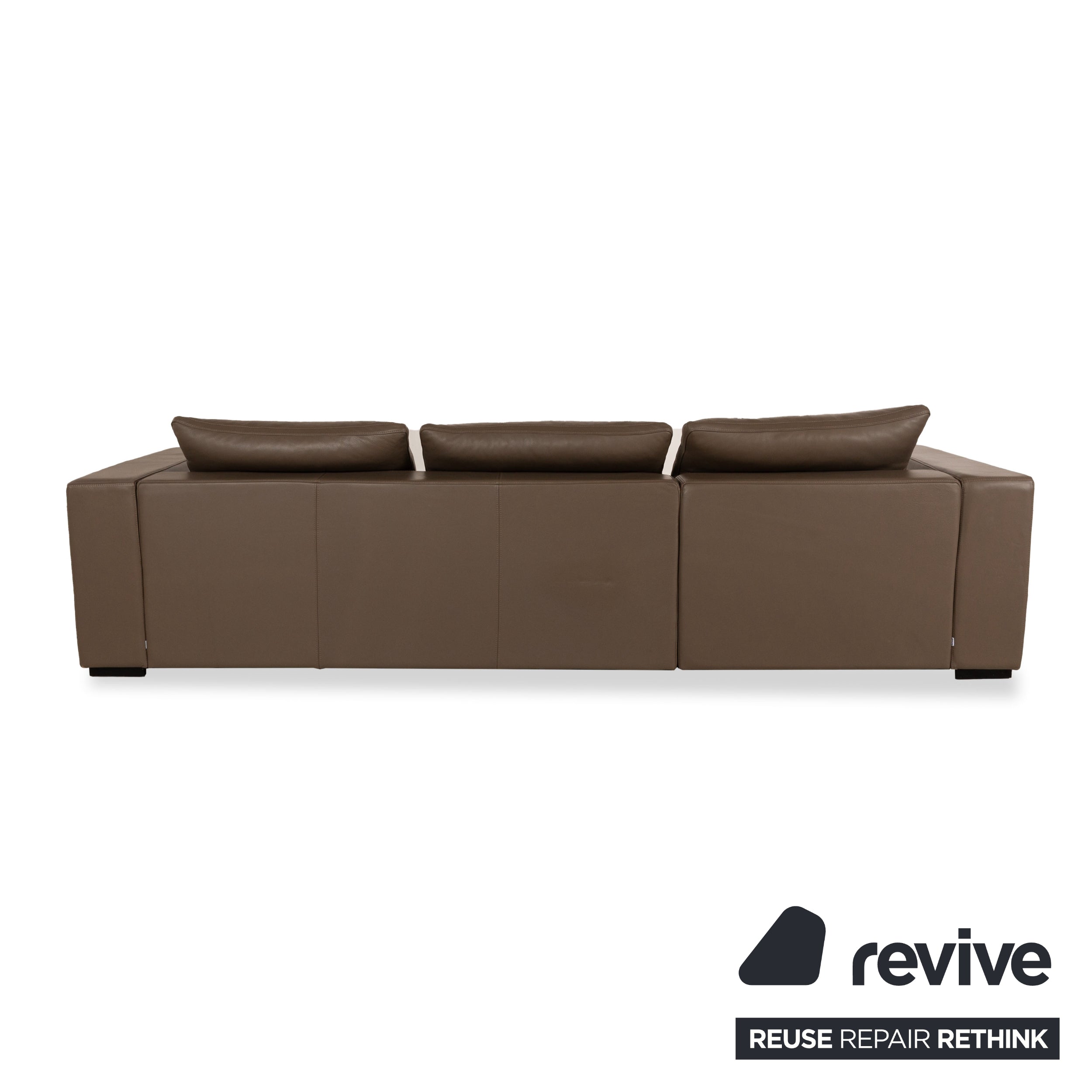 BoConcept Mezzo Leder Ecksofa Braun Grau Recamiere Links Sofa Couch