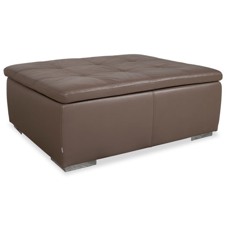BoConcept Mezzo Leder Hocker Grau Braun Taupe Ottoman