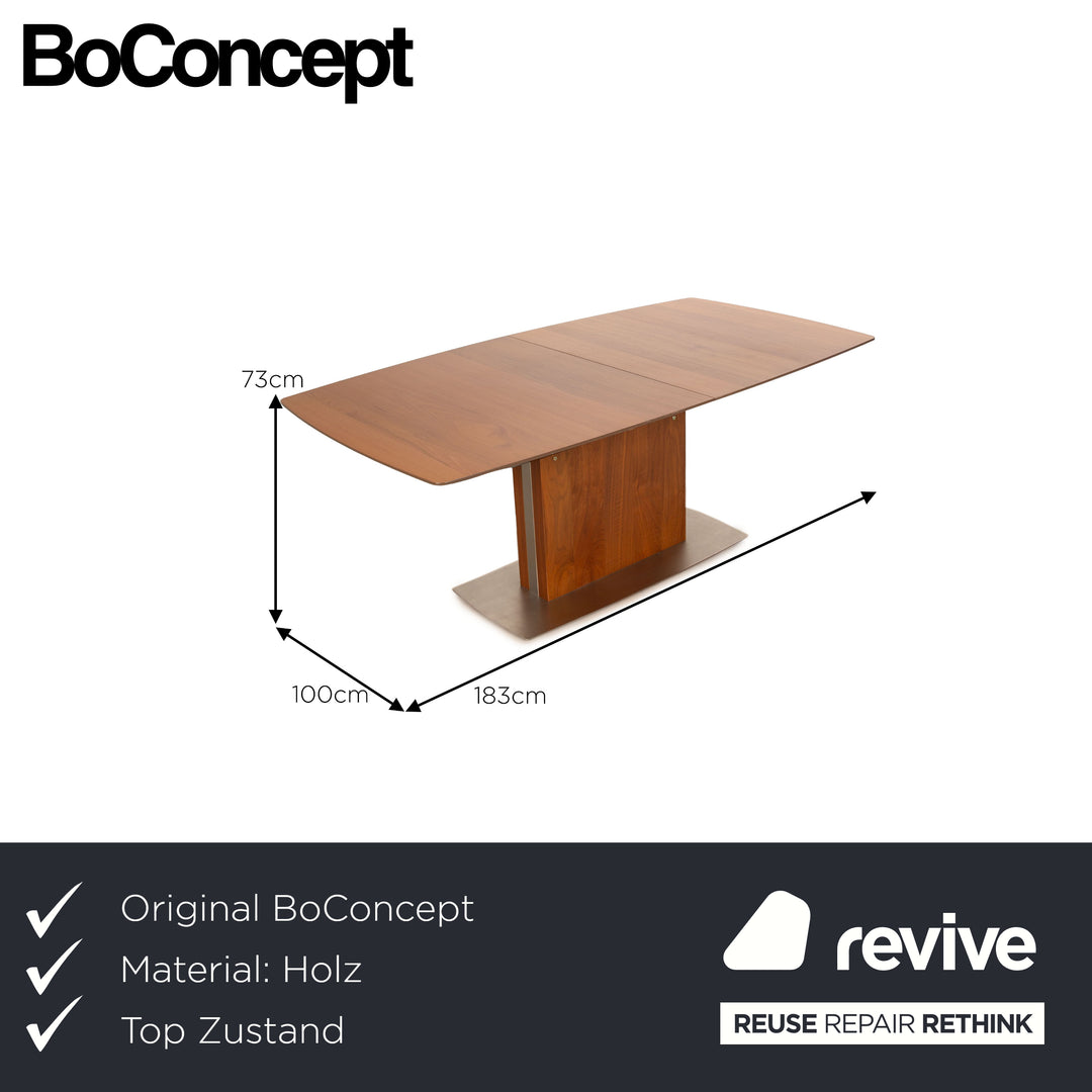 BoConcept Milano table à manger en bois marron fonction extensible