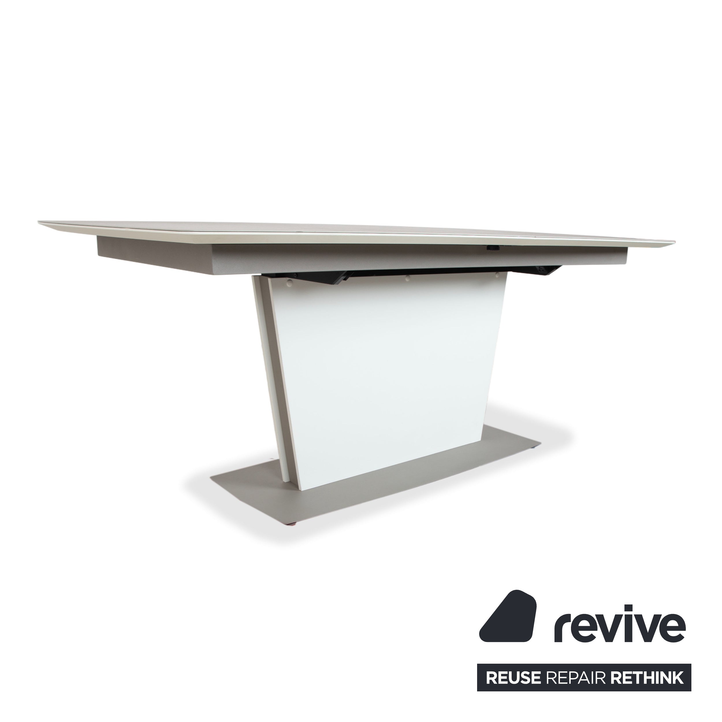 BoConcept Milano Metall Kunststoff Verbundstoff Grau Weiß Ausziehfunktion