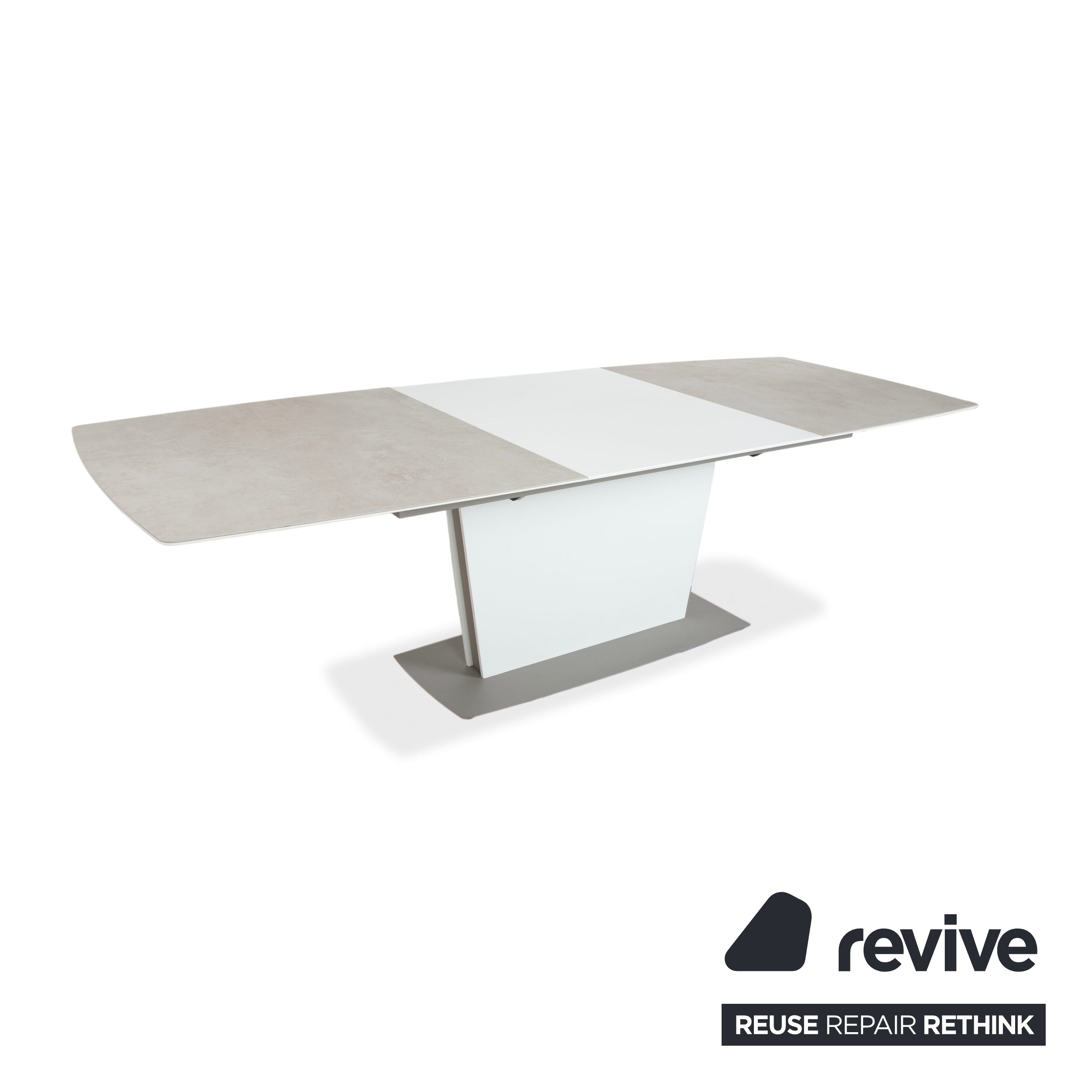 BoConcept Milano Metall Kunststoff Verbundstoff Grau Weiß Ausziehfunktion