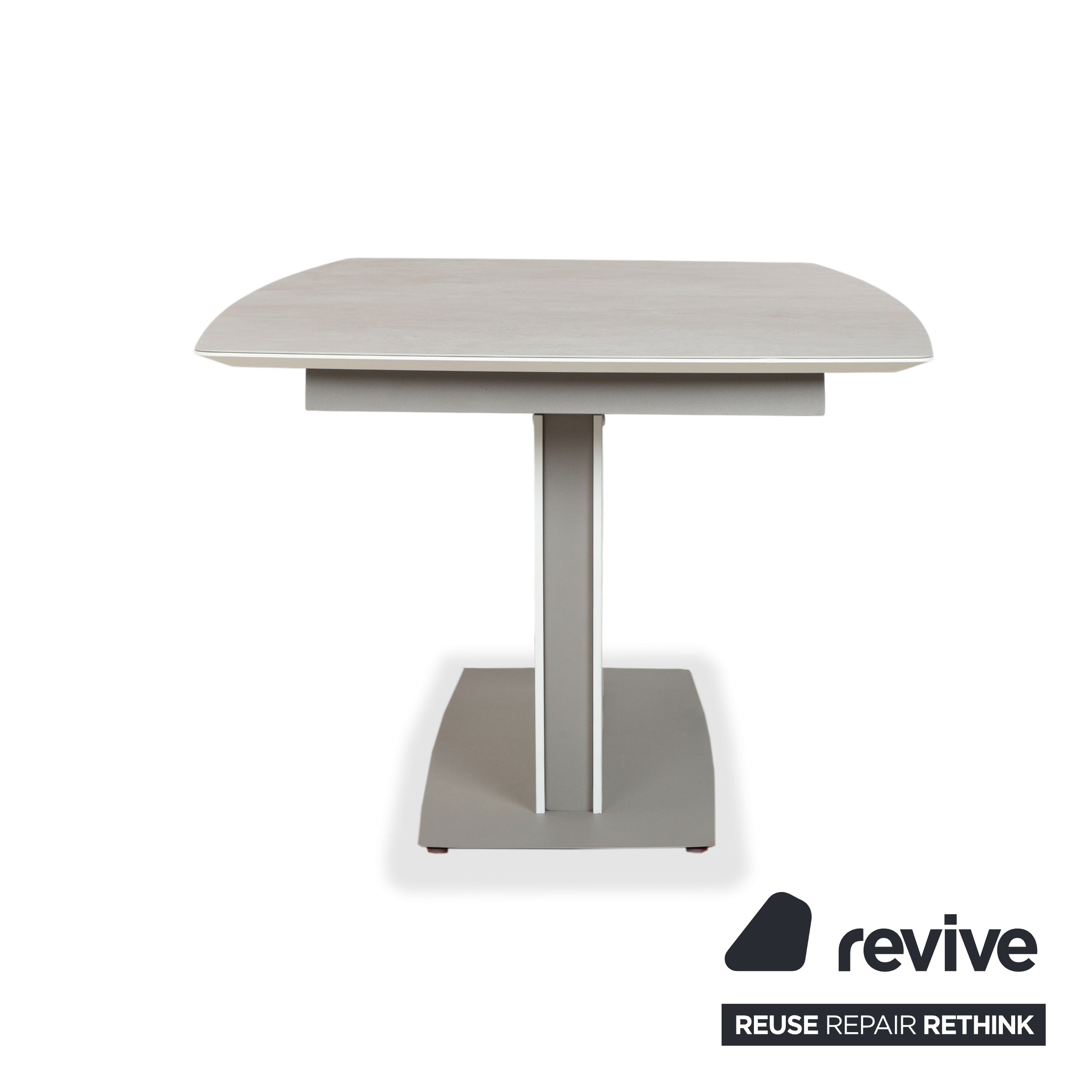 BoConcept Milano Metall Kunststoff Verbundstoff Grau Weiß Ausziehfunktion