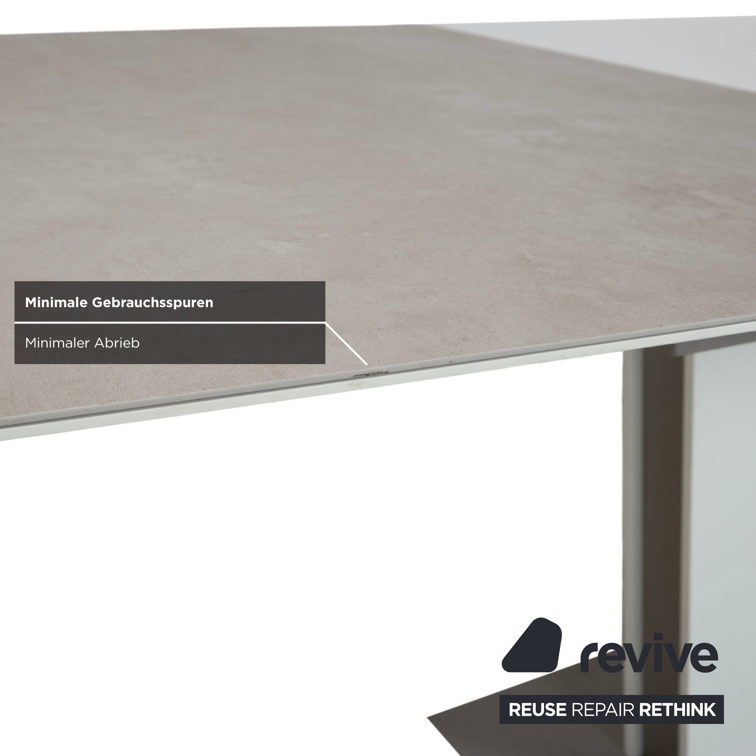 BoConcept Milano Metall Kunststoff Verbundstoff Grau Weiß Ausziehfunktion