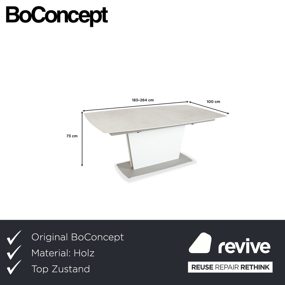BoConcept Milano Metal Plastic Composite Grey White Extendable Function