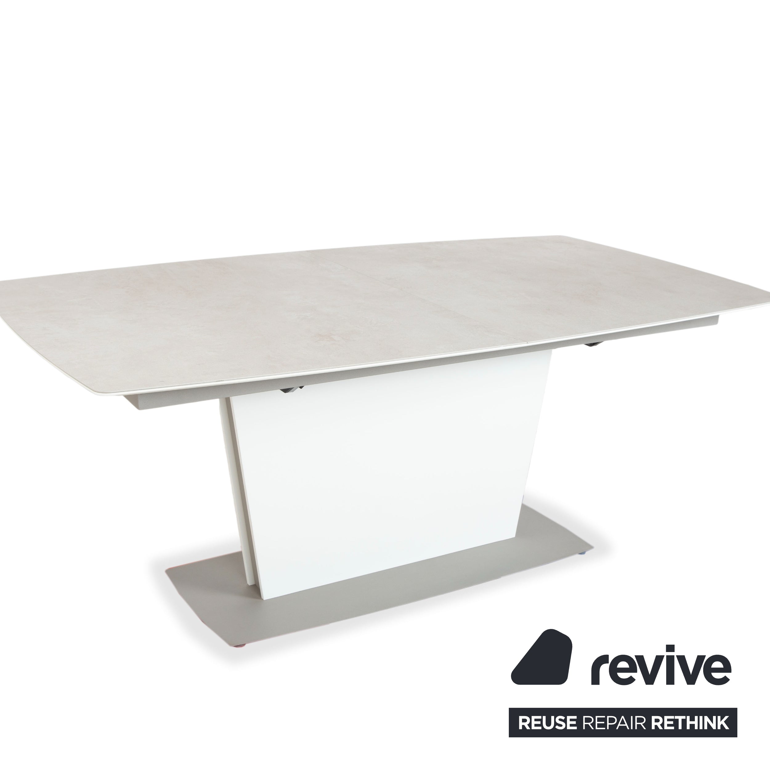 BoConcept Milano Metall Kunststoff Verbundstoff Grau Weiß Ausziehfunktion