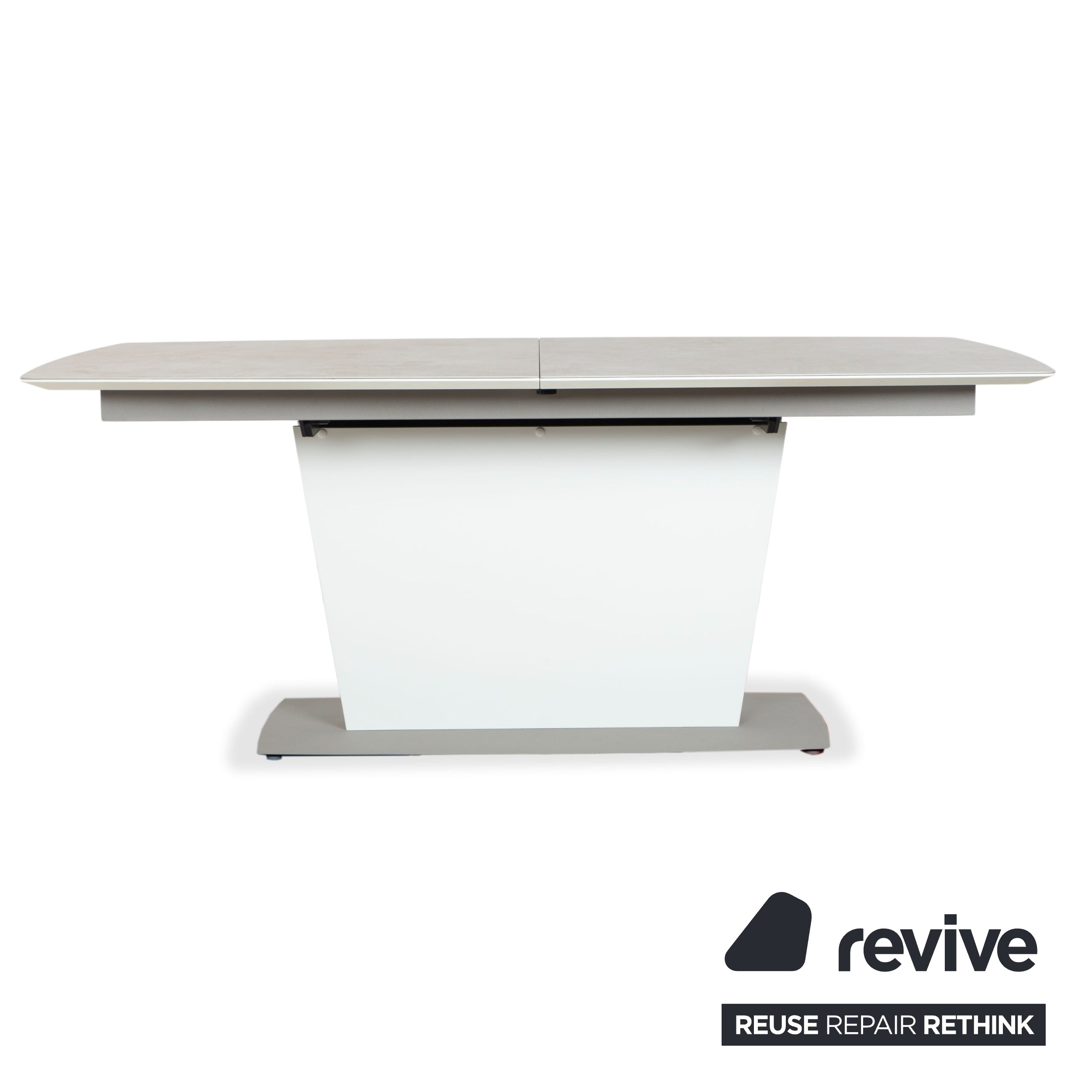 BoConcept Milano Metall Kunststoff Verbundstoff Grau Weiß Ausziehfunktion