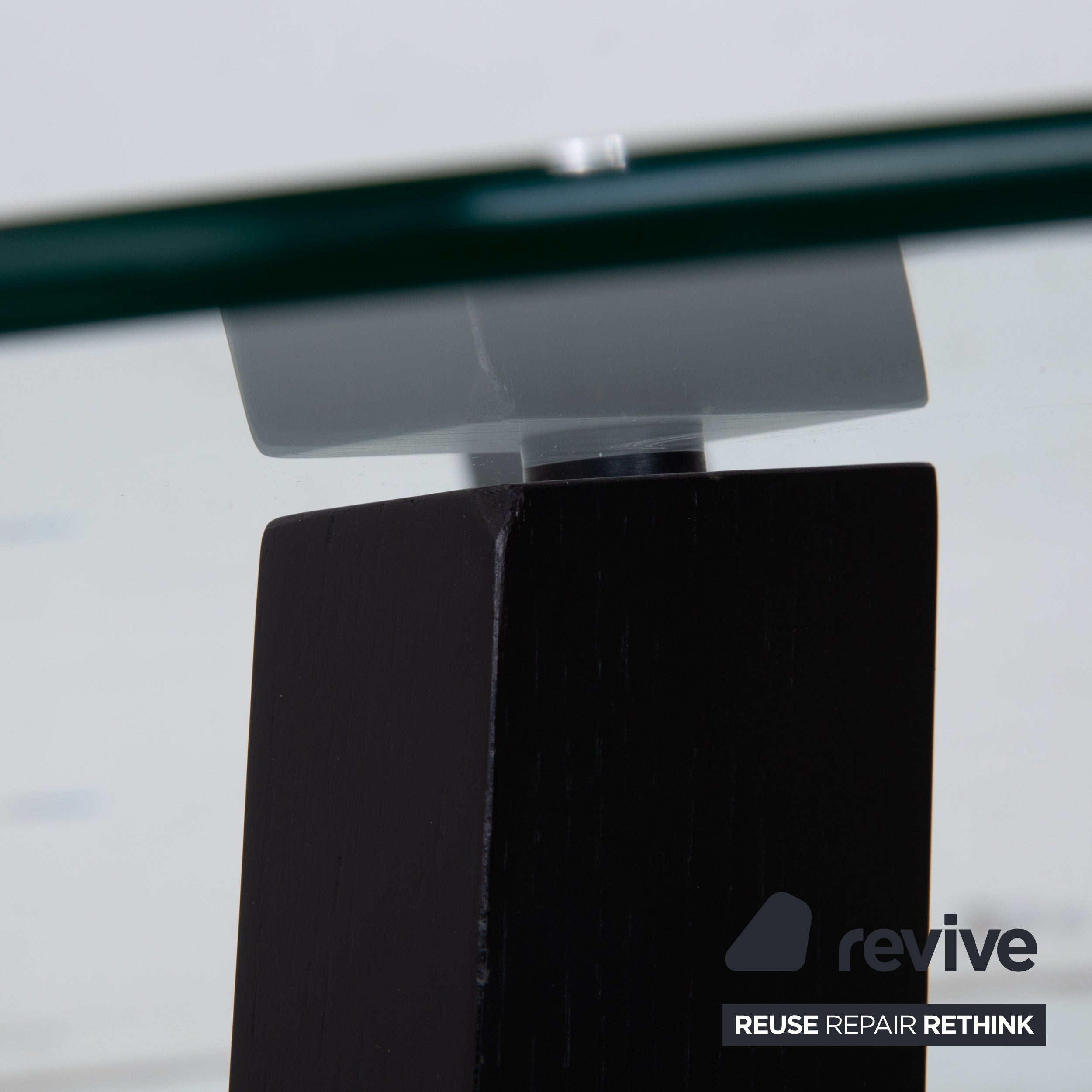 BoConcept Occa Couchtisch Glas Transparent Schwarz Gestell